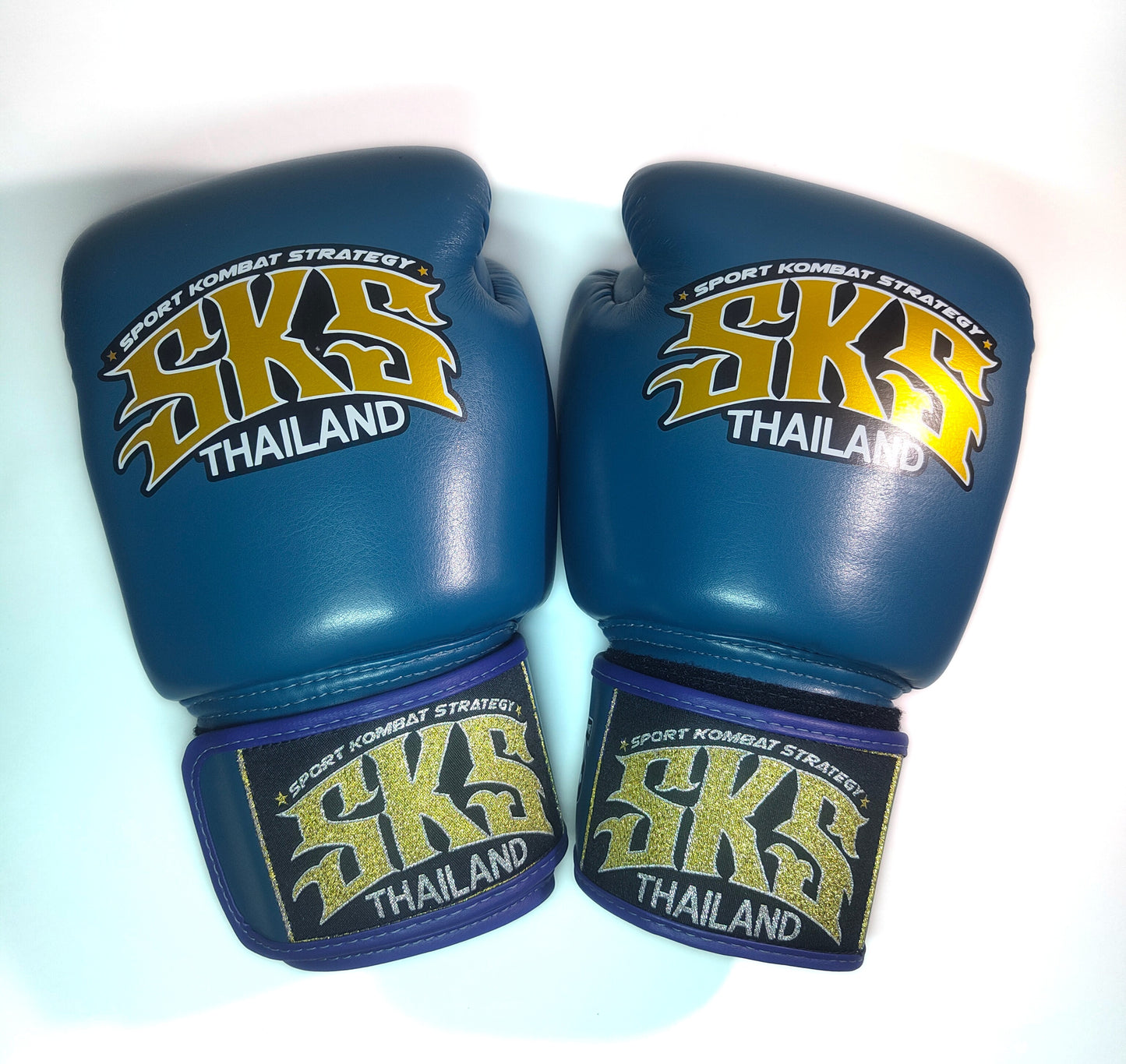 SKS SYNTHETIC MUAY THAI GLOVES (NAVY)