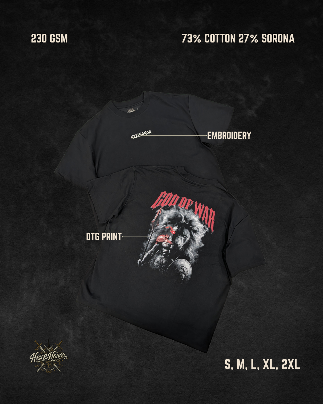 HEX & HONOR ARES, GOD OF WAR TEE