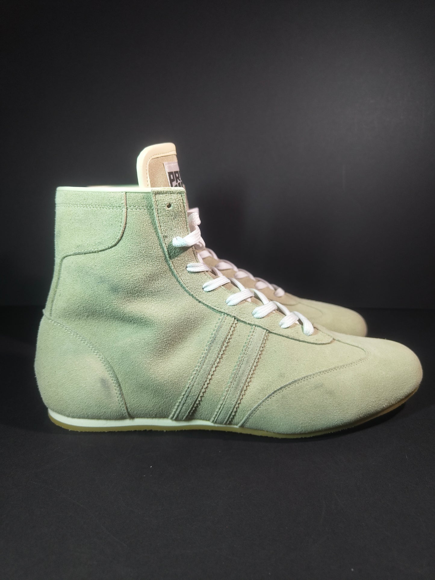 PREORDER: PRIZE RING "Pro-training" Boxing shoes Light Grey (Velour)