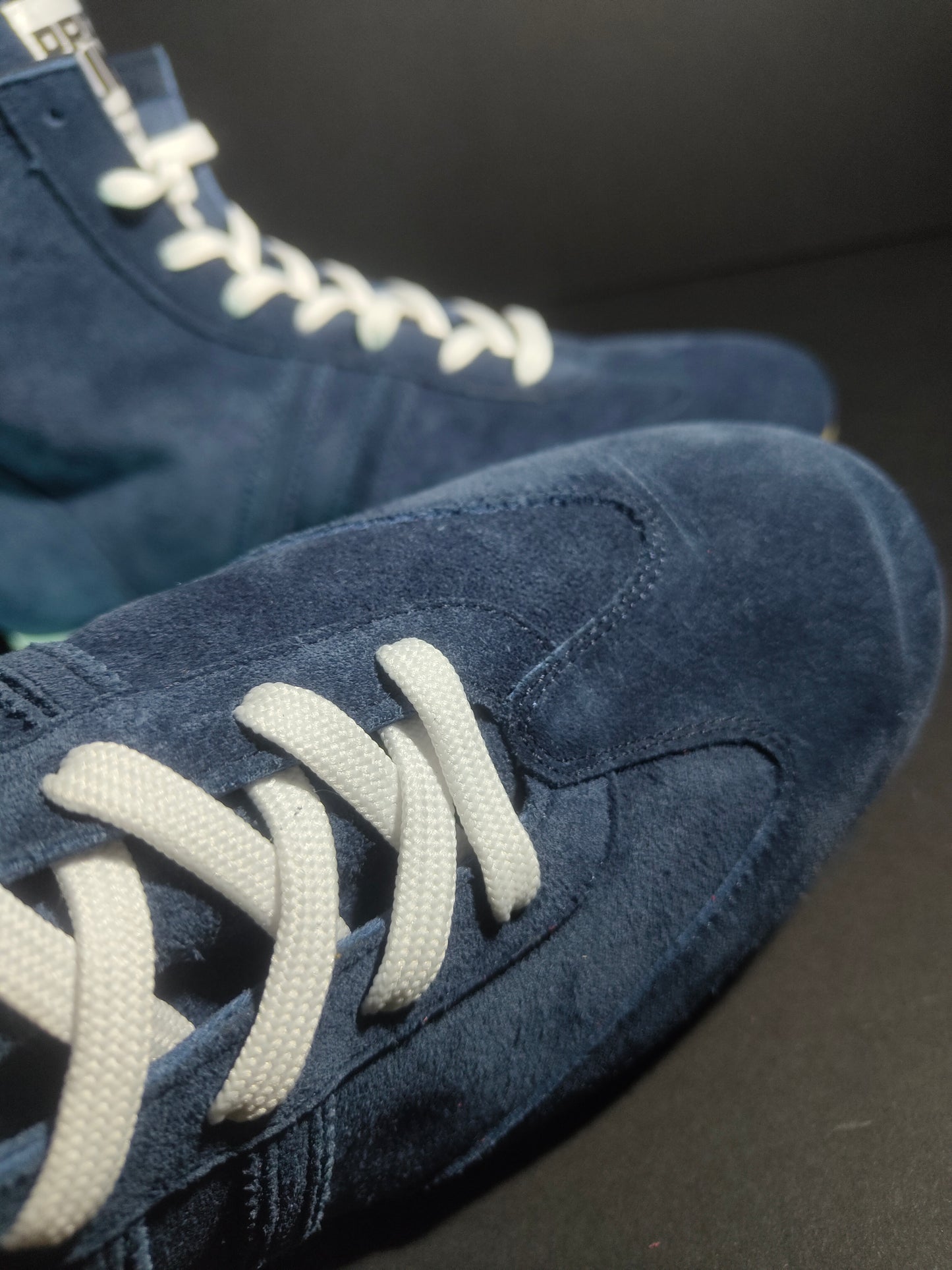 PREORDER: PRIZE RING "Pro-training" Boxing shoes Navy (Velour)