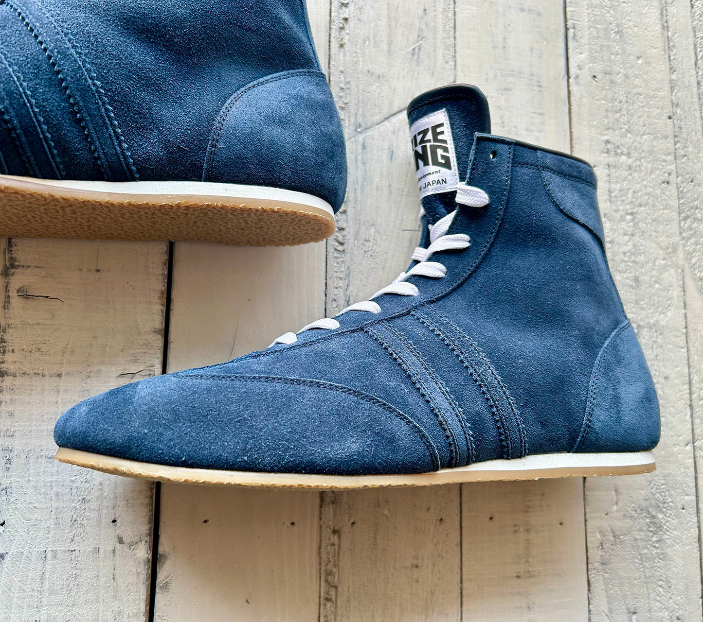 "Pro-training" Prize Ring Boxing Shoes Velour (Navy)
