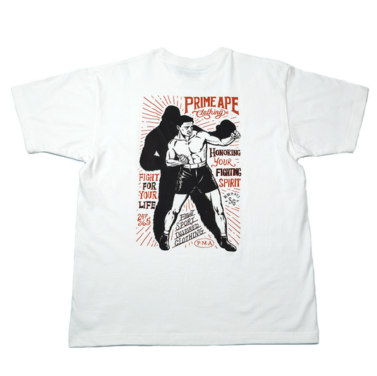 PRIMEAPE BOXING GRAPHIC TEE (WHITE)