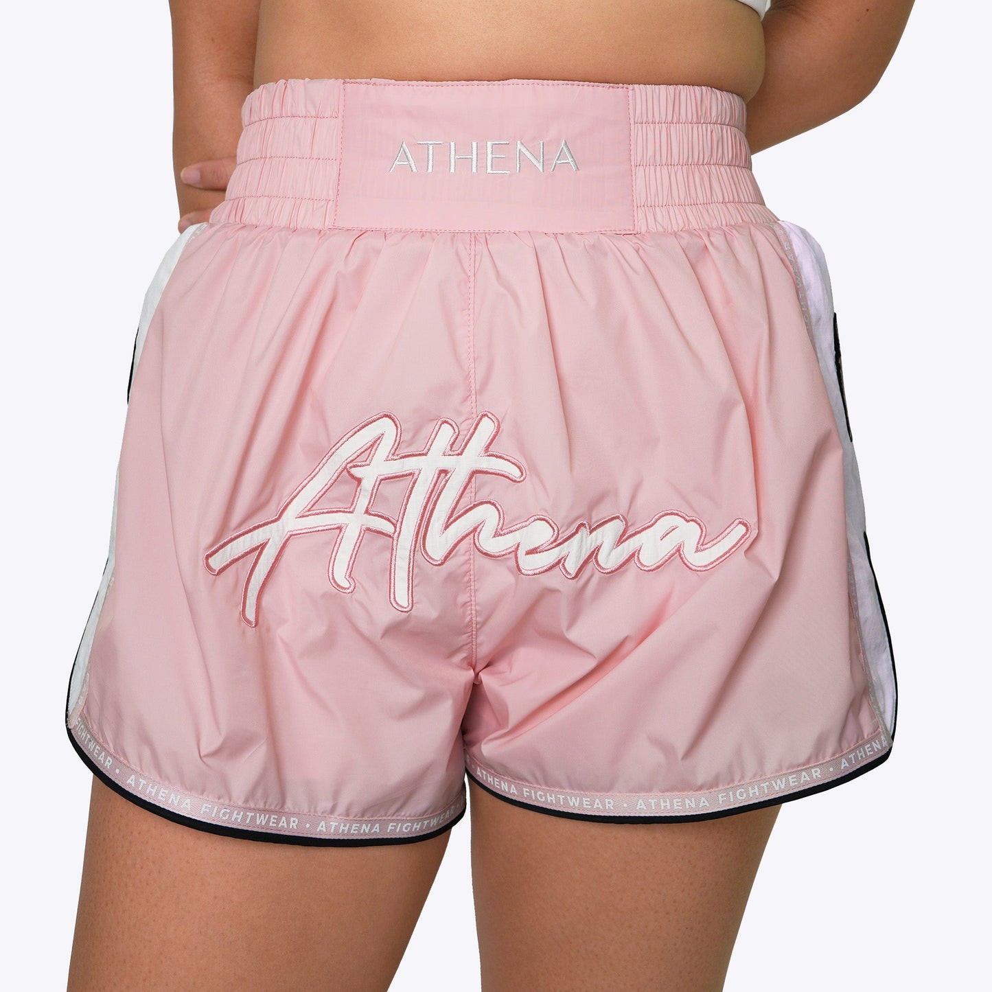 ATHENA FIGHTWEAR ALKE MUAY THAI SHORTS (LIGHT PINK)