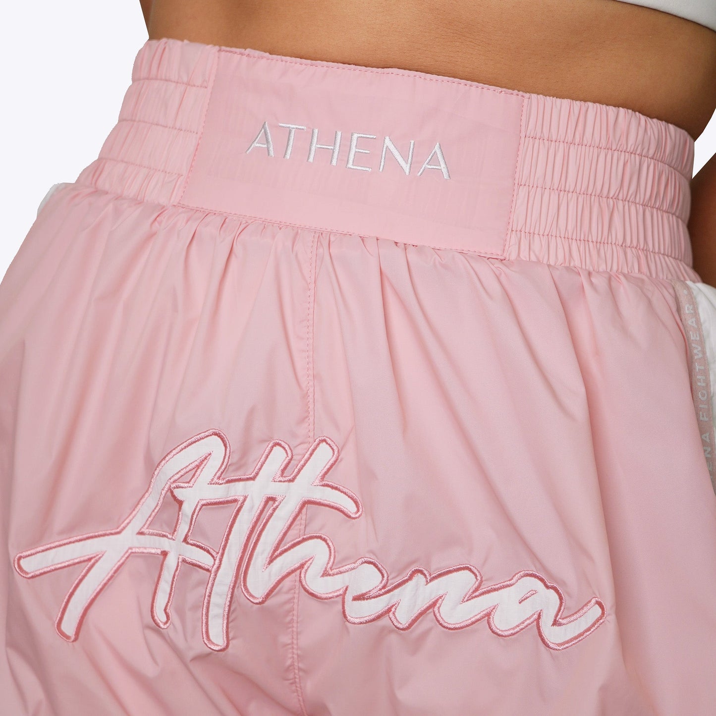 ATHENA FIGHTWEAR ALKE MUAY THAI SHORTS (LIGHT PINK)