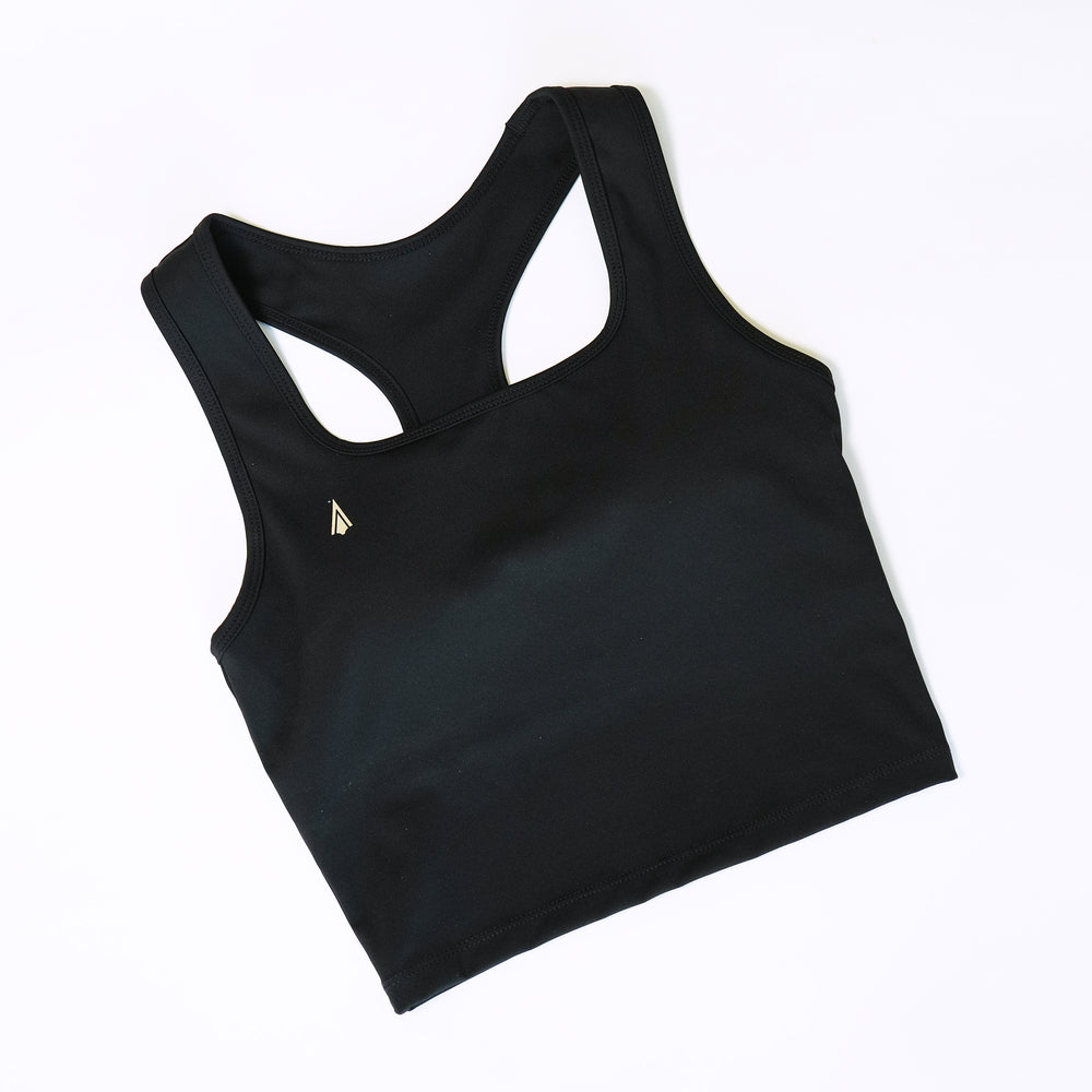 ATHENA FIGHTWEAR DIANA BUILT IN BRA CROP TOP (BLACK)
