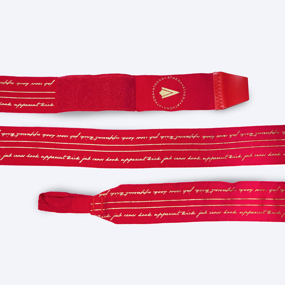 ATHENA FIGHTWEAR NERIO HANDWRAP (RED / GOLD)