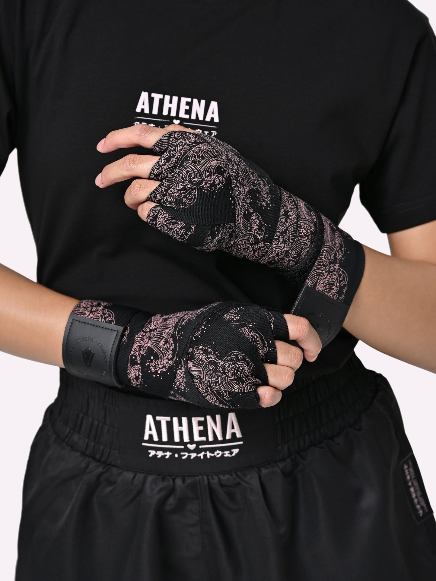 ATHENA FIGHTWEAR RYOKO HANDWRAP (BLACK/PINK)