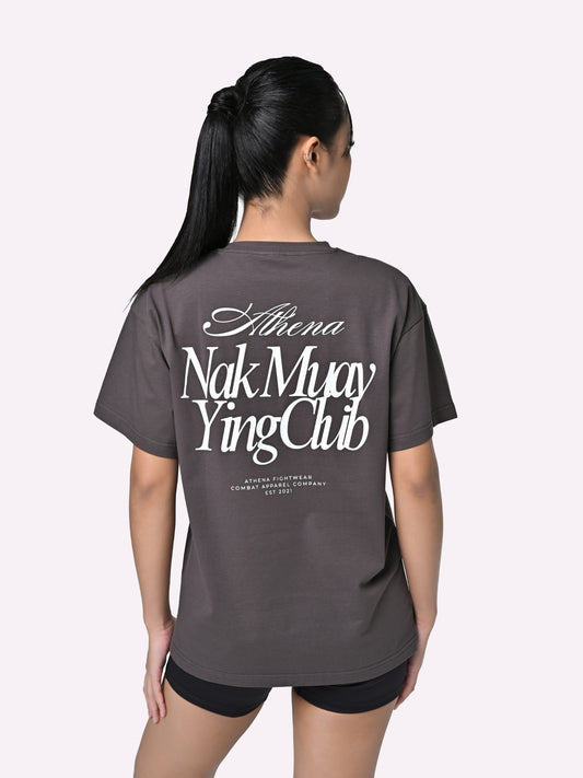ATHENA FIGHTWEAR MILA MUAY THAI OVERSIZED GRAPHIC TEE (BLACK COFFEE)