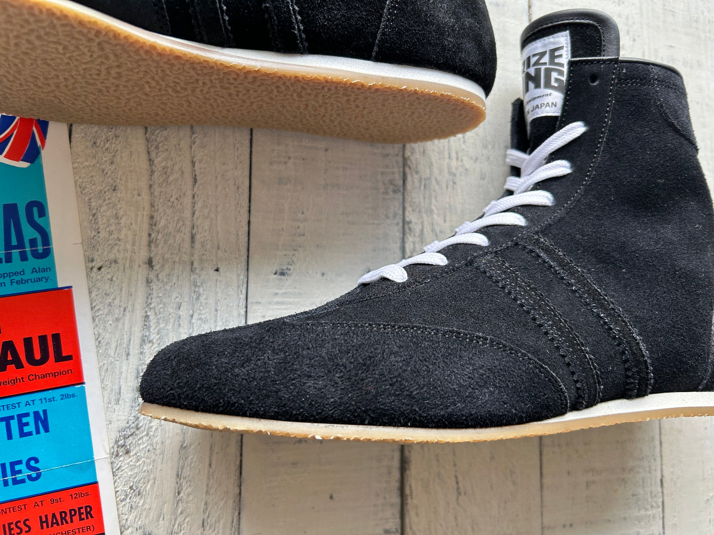 "Pro-training" Prize Ring Boxing Shoes Velour (Black)