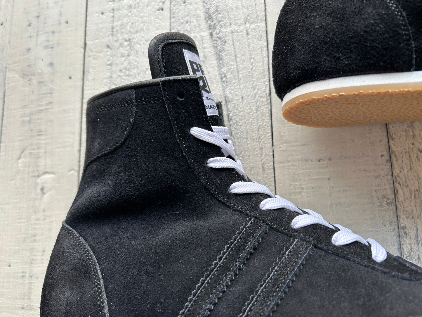 "Pro-training" Prize Ring Boxing Shoes Velour (Black)