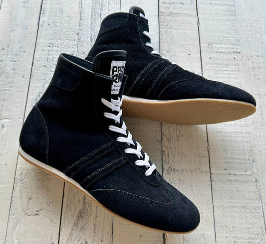"Pro-training" Prize Ring Boxing Shoes Velour (Black)