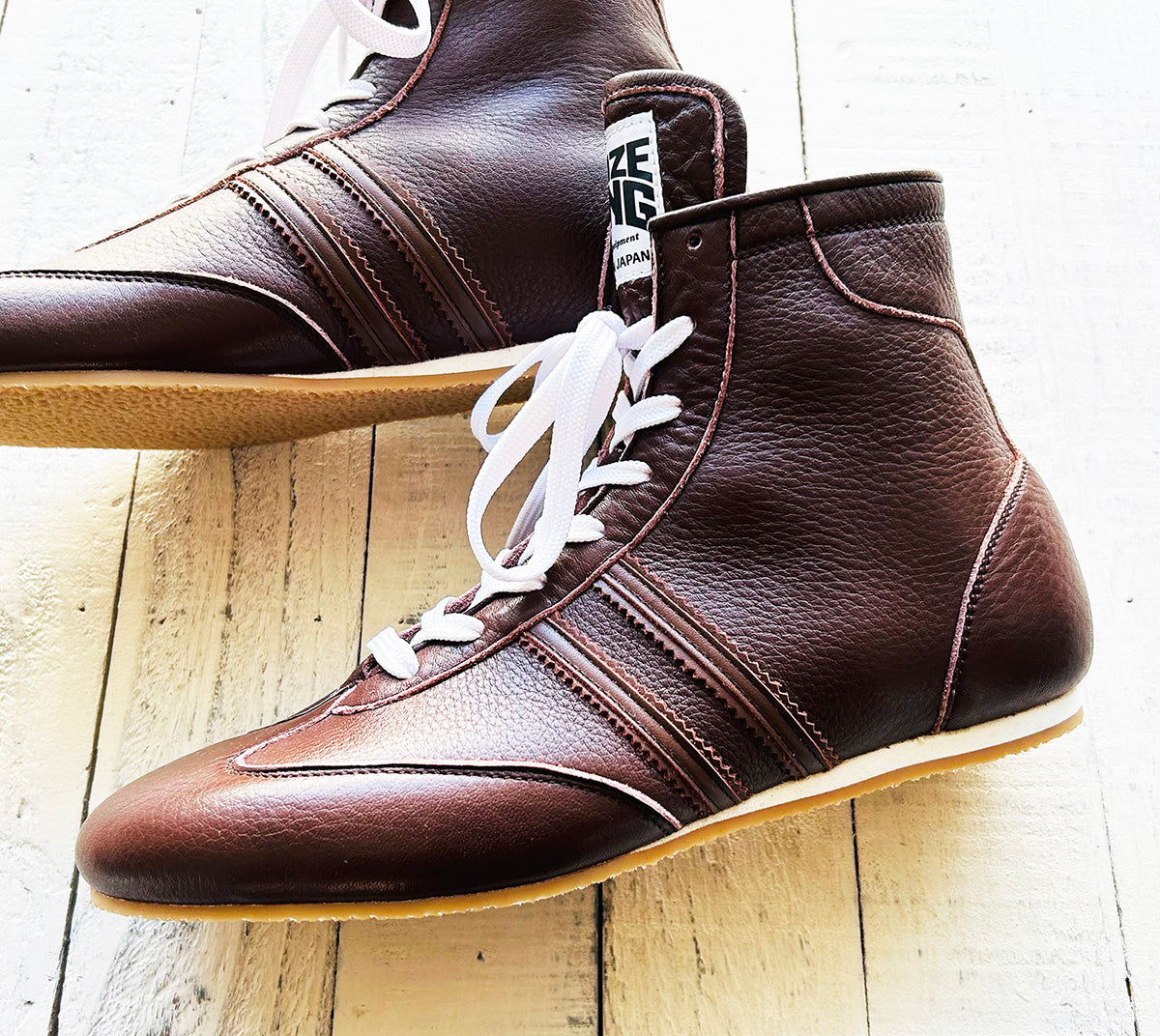 "Pro-training" Prize Ring Boxing Shoes (Brown)