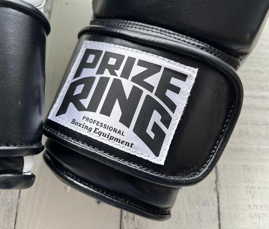 "Professional SS" Prize Ring Boxing Gloves (Black/Silver)