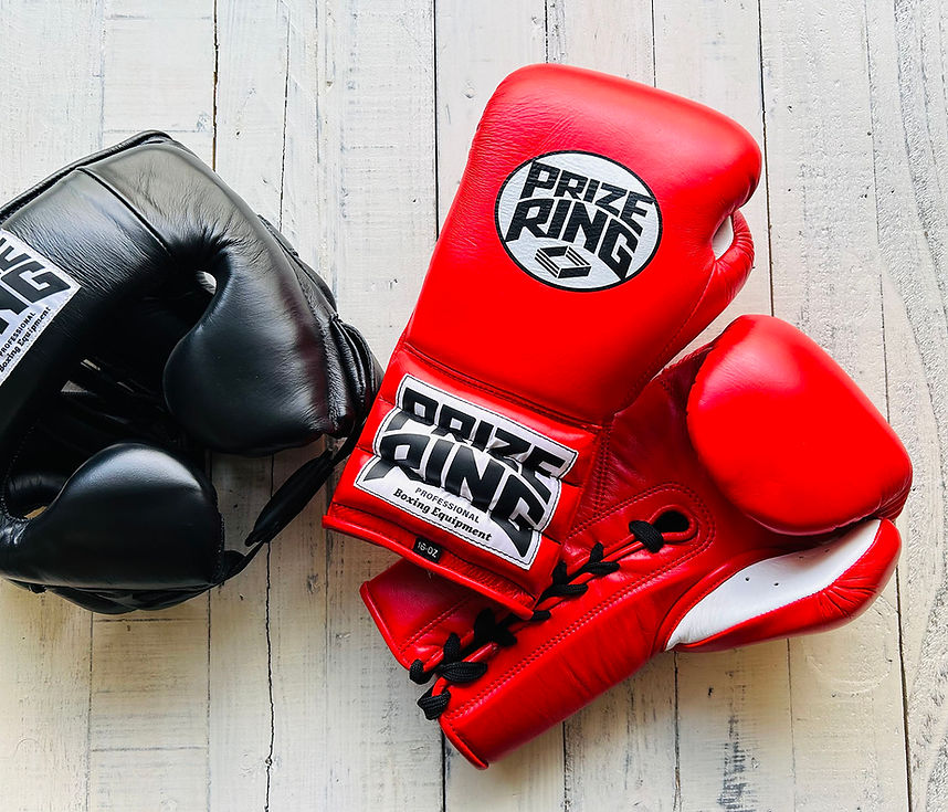 "Professional SX" Lace-Up Prize Ring Boxing Gloves (Red)