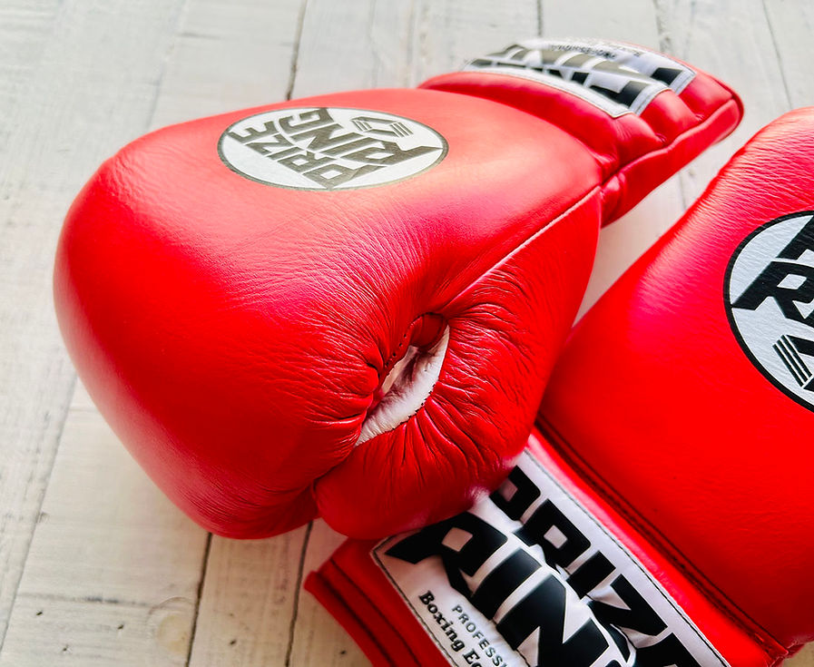 "Professional SX" Lace-Up Prize Ring Boxing Gloves (Red)