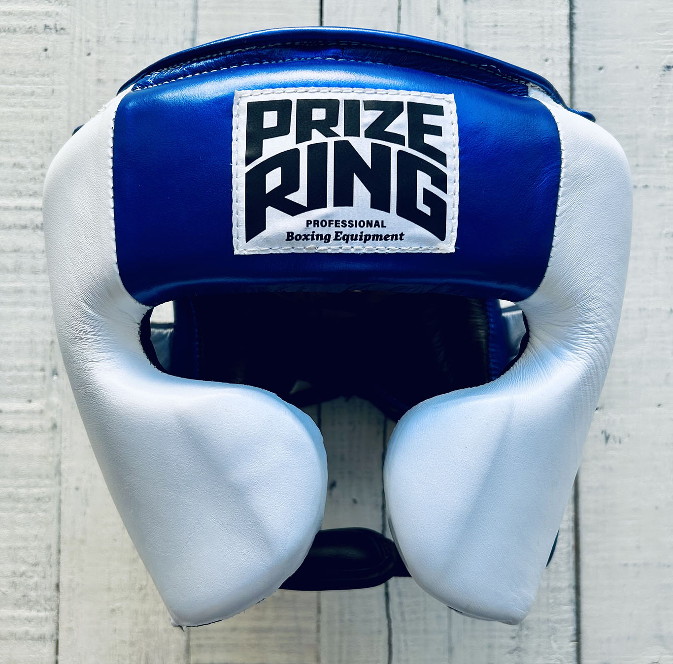 "Pro-training" Prize Ring Head guard (White/Shiny Blue)