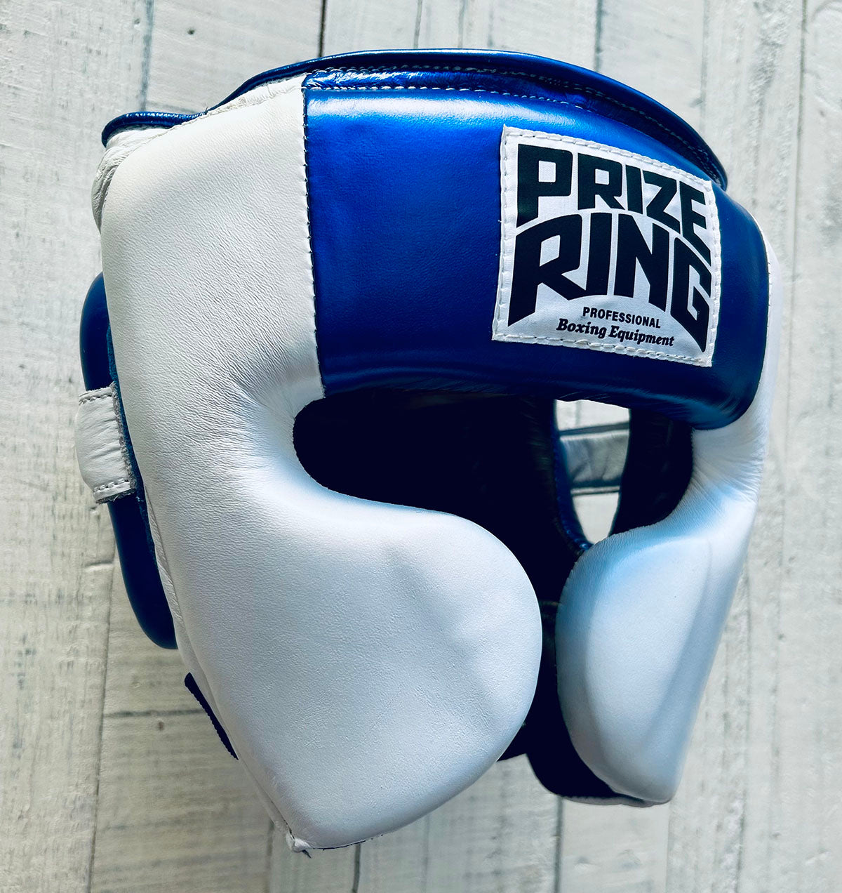 "Pro-training" Prize Ring Head guard (White/Shiny Blue)