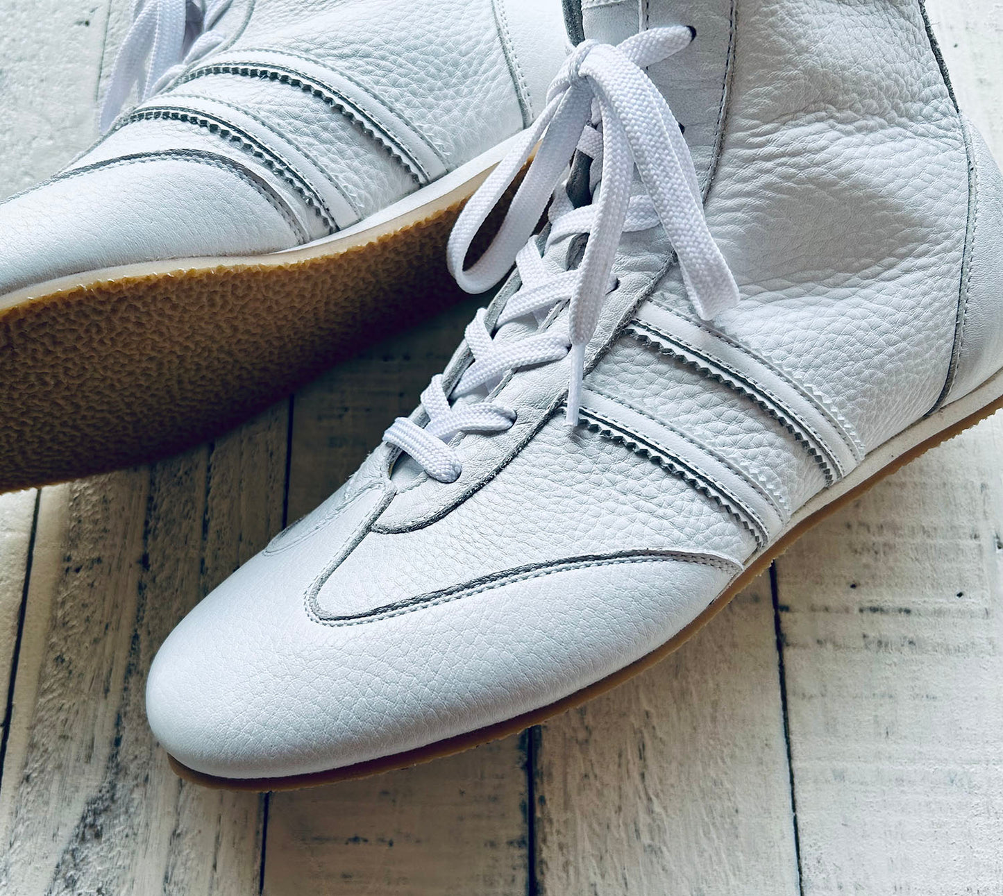 "Pro-training" Prize Ring Boxing Shoes (White)