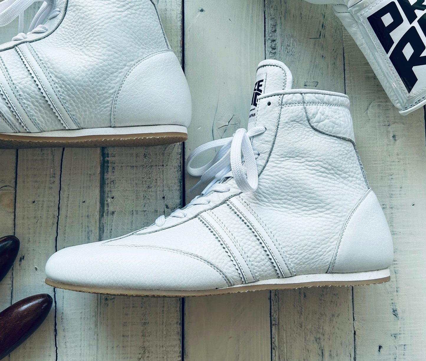 "Pro-training" Prize Ring Boxing Shoes (White)